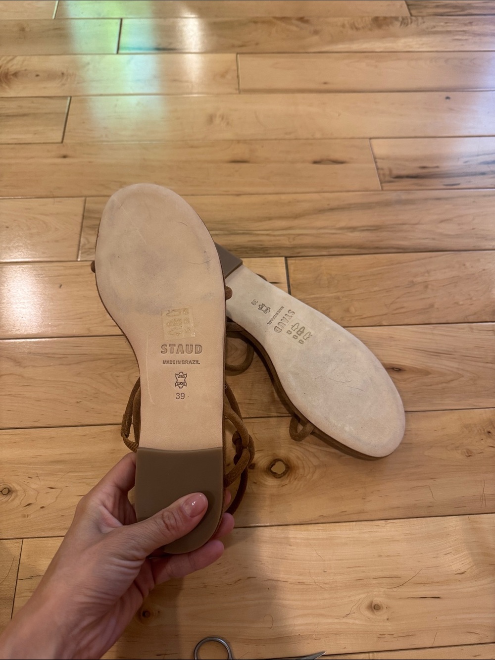 STAUD Laurel Suede Sandal in Tan Suede 39 - Picture 12 of 12